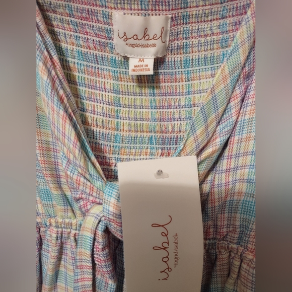 NWT Isabel Maternity Pastel Lilac Tie Front Spring Easter Blouse Size Medium - Picture 5 of 6